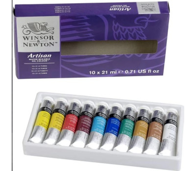 Набір водорозчинних олійних фарб Winsor Newton Artisant, 10 кольорів по 21 мл