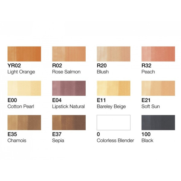 Маркери Copic Ciao Skin Tones 12 шт
