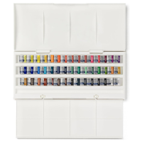 Набір акварельних фарб Winsor Newton Cotman Half Pan Studio Set, 45 кольорів напівкювет у футлярі-палітрі