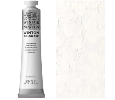 Масляная краска Winsor Newton Winton Oil Colour, 200 мл, №644 Titanium white Титановые белила