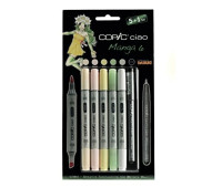 Набор маркеров для мангаки Copic Ciao Manga 6 set 5 + 1 лайнер