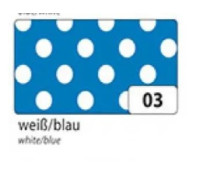 Папір для дизайну у горошок Folia Photo Mounting Board Dots 300 г/м2, 50x70 см №03 White/Blue Білі на блакитному