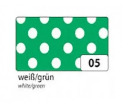 Папір для дизайну у горошок Folia Photo Mounting Board Dots 300 г/м2, 50x70 см №05 White/Green Білі на зеленому