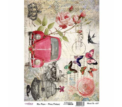 Декупажна карта на рисовому папері Rice Paper Decoupage Cadence, №437