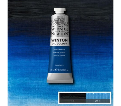 Краска масляная Winsor Winton Oil Colour, 37 мл, № 538, Prussian Blue Прусский Синий