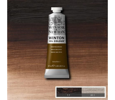 Краска масляная Winsor Winton Oil Colour, 37 мл, № 676, Van Dyke Brown Ван Дайк Коричневый