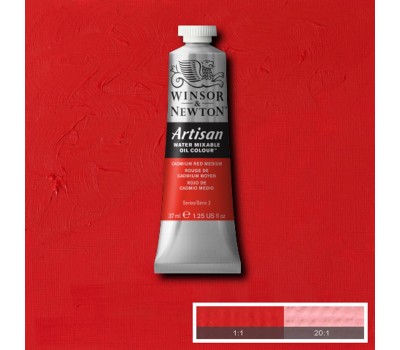 Краска масляная водорастворимая Winsor Artisan Water Mixable 37 мл, № 099, Cadmium Red Medium Нежно-Красный Кадмий