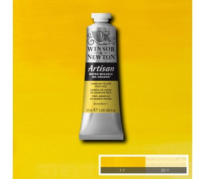 Краска масляная водорастворимая Winsor Artisan Water Mixable 37 мл, № 119, Cadmium Yellow Pale Hue Пастельно-Желтый Кадмий