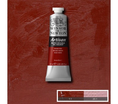 Краска масляная водорастворимая Winsor Artisan Water Mixable 37 мл, № 317, Indian Red Индийский Красный