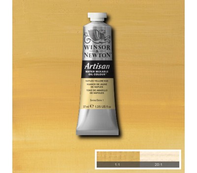Краска масляная водорастворимая Winsor Artisan Water Mixable 37 мл, № 422, Naples Yellow Hue Неаполитанский Желтый