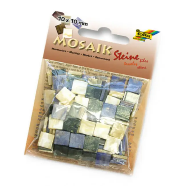 Мозаика Folia мраморная Marbled assortments 45 гр, 10x10 мм (190 шт), №02 Blue (Синий)