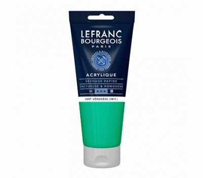 Акриловая краска Lefranc Fine Acrylic Color, 200 мл, № 549, Veronese Green Shade Веронский Зеленый