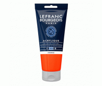 Акриловая краска Lefranc Fine Acrylic Color, 80 мл, № 201, Orange Оранжевый