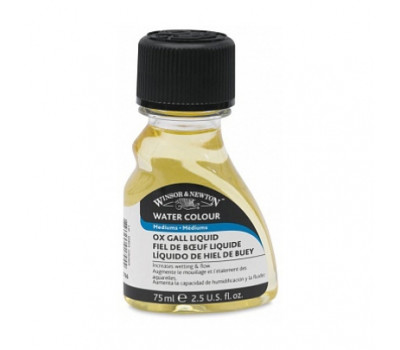 Бычья желчь для акварельных красок Winsor Newton Ox Gall liquid, 75 мл