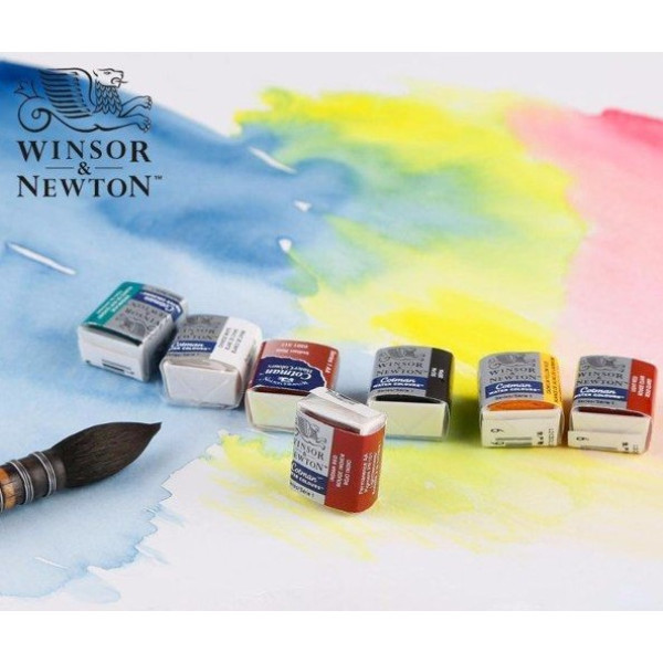 Акварельна фарба Winsor Newton Cotman Half Pan, № 076 Burnt Umber Палена умбра