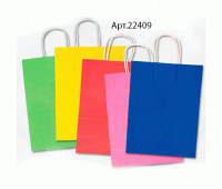 Бумажный крафт пакет Folia Paper Bags, 12x5,5x15 см, в ярком ассортименте арт 21209