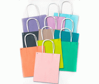 Бумажный крафт пакет Folia Paper Bags, 18x8x21 см, в цветном ассортименте арт 21819