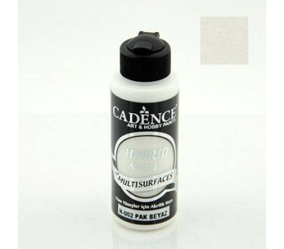 Універсальна акрилова фарба Hybrid Acrylic for Multisurfaces Cadence № 02, 120 мл, Pure White Білий натуральний