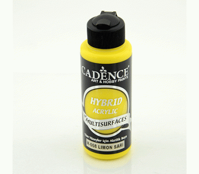 Универсальная акриловая краска Hybrid Acrylic for Multisurfaces Cadence № 08, 120 мл, Lemon Yellow Лимонный