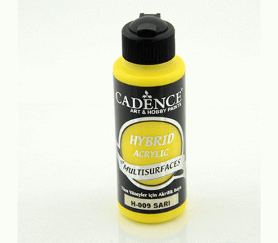 Універсальна акрилова фарба Hybrid Acrylic for Multisurfaces Cadence № 09, 120 мл, Yellow Жовтий