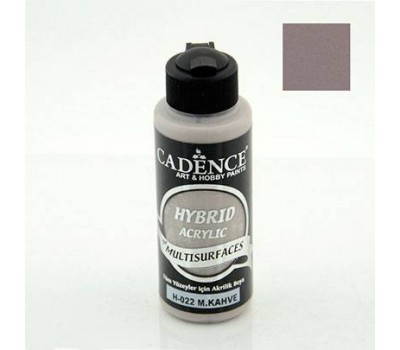 Универсальная акриловая краска Hybrid Acrylic for Multisurfaces Cadence № 22, 120 мл, Collier Brown Угольный коричневый