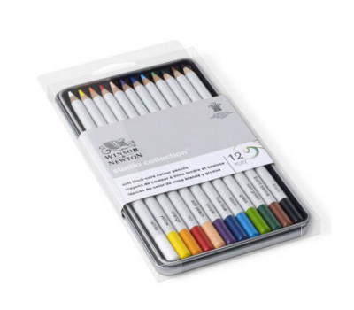 Набор цветных карандашей Colection Coloured Pensil, 12 цветов, металлический пенал, Winsor Newton