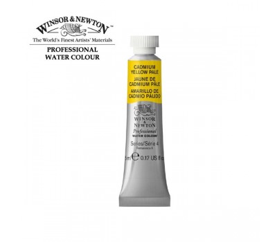 Акварельна фарба Winsor Newton Professional, № 118, Cadmium Yellow Pale Кадмій Жовтий Світлий, 5 мл