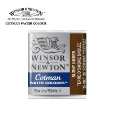Акварельна фарба Winsor Newton Cotman Half Pan, № 076 Burnt Umber Палена умбра