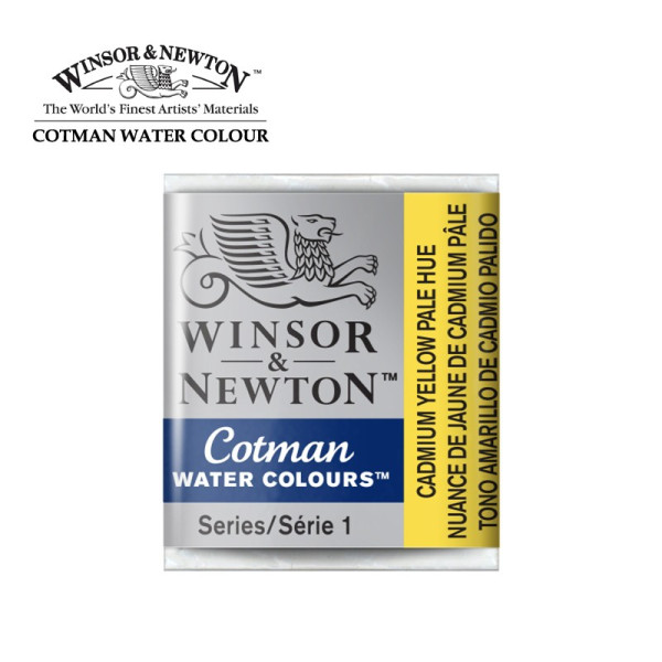 Акварельна фарба Winsor Newton Cotman Half Pan №119 Cadmium Yellow Pale Hue Кадмій жовтий пастельний