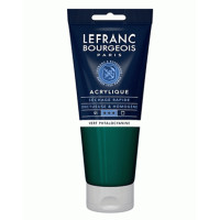 Акриловая краска Lefranc Fine Acrylic Color 200 мл, 598 Phthalocyanine green ФЦ зеленый арт 300465