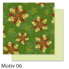 Бумага для скрапбукинга Design Papers Christmas Рождество 190 г/м2, 30,5x30,5 см, №06