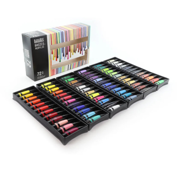 Набір акрилових фарб Liquitex Basics Acrylic Set, 72 кольорів по 22 мл