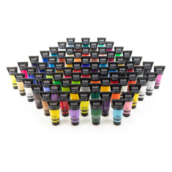 Набір акрилових фарб Liquitex Basics Acrylic Set, 72 кольорів по 22 мл