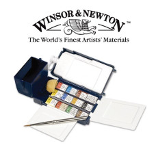 Набор акварельных красок Winsor Newton Professional Water Colour Field Box, 12 кювет + аксессуары