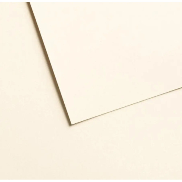Папір для пастелі №601 Кремово-білий Cream white Mi-Teintes Velvet Canson, 430 г/м2, 50x65 см, 1 лист
