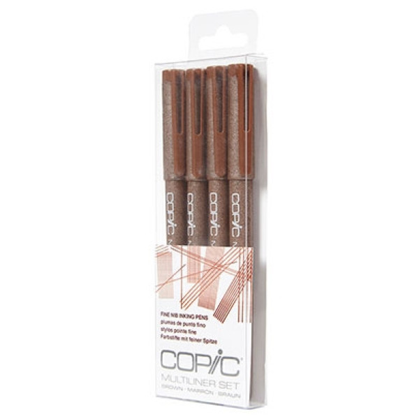 Набір лайнерів Copic Multiliner brown (0,05+0,1+0,3+0,5 мм), 4 шт