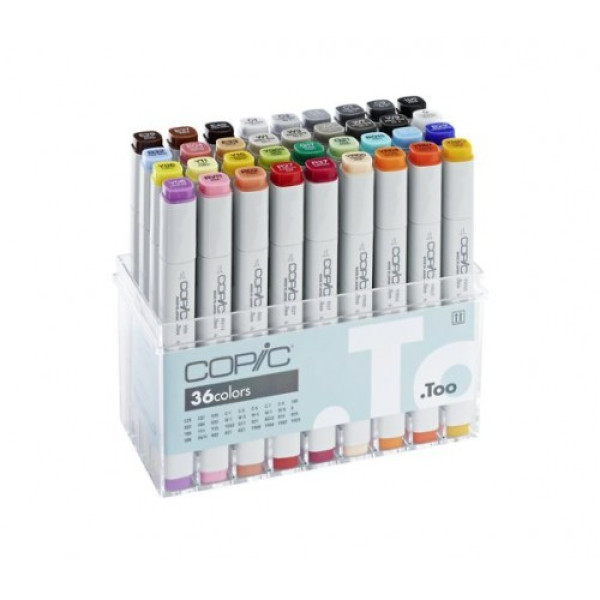 Набір спиртових маркерів Copic Marker Basic, Базові кольори 36 шт.
