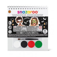 Набір фарб для гриму Snazaroo Helloween, 4 фарби + 1 Пензель арт 1172043