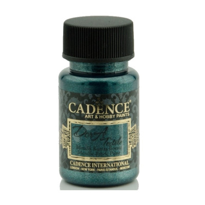 Фарба по тканині Cadence Dora Textil Metallic Fabric Paint 50 мл Петроліум