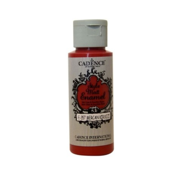 Краска витражная матовая Cadence Style Matt Enamel, 59 мл, № 357, Коралловый красный