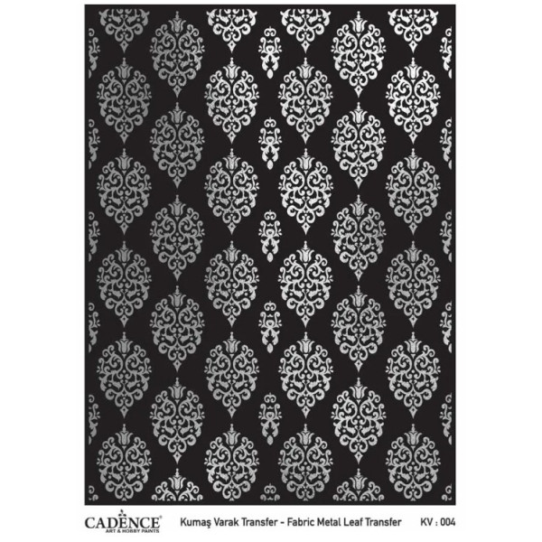 Трансфер универсальный Metal Leaf Background Fabric Transfer Cadence 29,7*42 G-004, Серебро