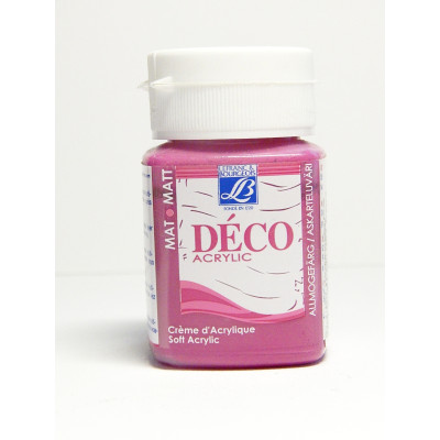 Акриловая краска матовая Lefranc Deco Matt Acrylic Cream, №315 Intense raspberry Насыщенный малиновый, 50 мл