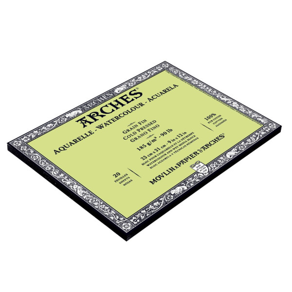 Альбом для акварелі Arches холодного пресування Arches Cold Pressed 185 гр/м2 23x31 см, 20 аркушів