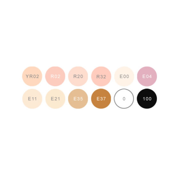 Набір маркерів Copic SKETCH Set Skin Tones Тілесний, 12 кольорів