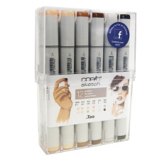 Набір маркерів Copic SKETCH Set Skin Tones Тілесний, 12 кольорів