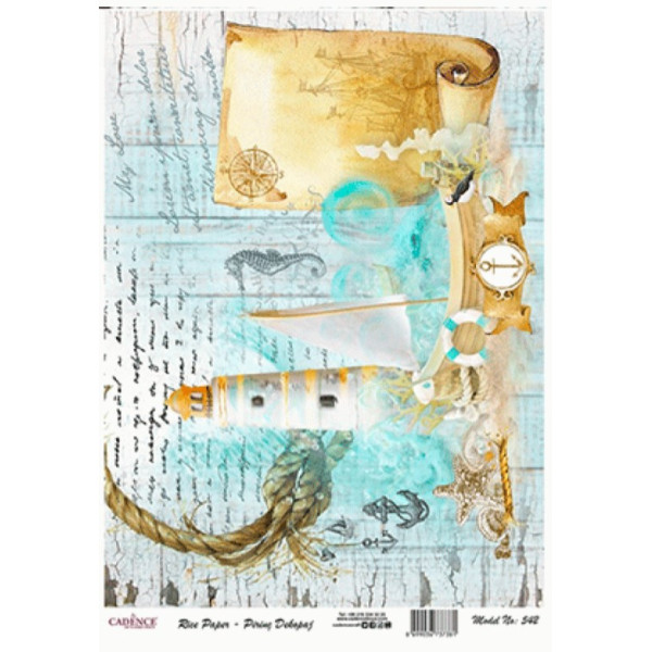 Декупажная карта на рисовой бумаге Rice Paper Decoupage Cadence, №442