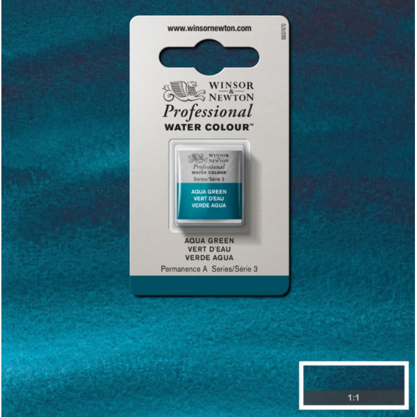 Акварельна фарба Зелено-блакитна Winsor Newto Professional Watercolour, №697, S3, Aqua Green