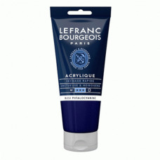 Акрилова фарба Lefranc Fine Acrylic Color 80 мл, 409 Phthalocyanine blue ФЦ синій