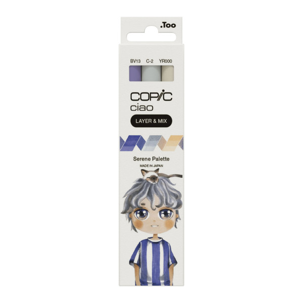 Набір маркерів Copic Ciao Set "Layer Mix" (3 шт), Serene Palette (BV13+C-2+YR000)