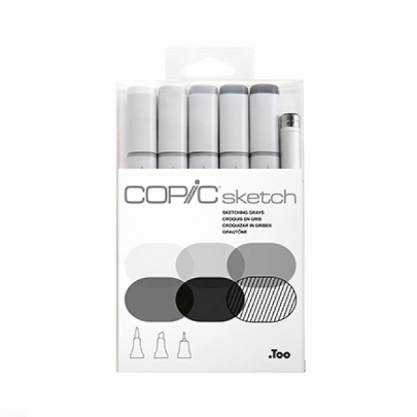 Маркери Copic Sketch Set Sketching Grays 5+1 шт 21075681